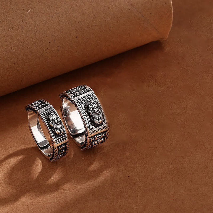 Ring Pixiu Paar Silber Feng Shui Glück Wohlstand Schutz