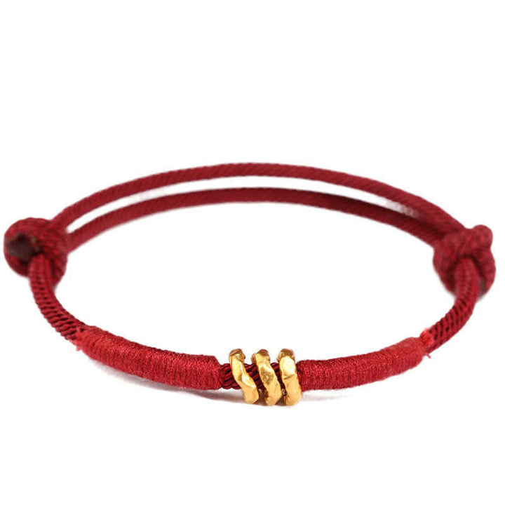Armband 999 Gold Geflochten Rot – Glück Schutz Handgelenk Schmuck