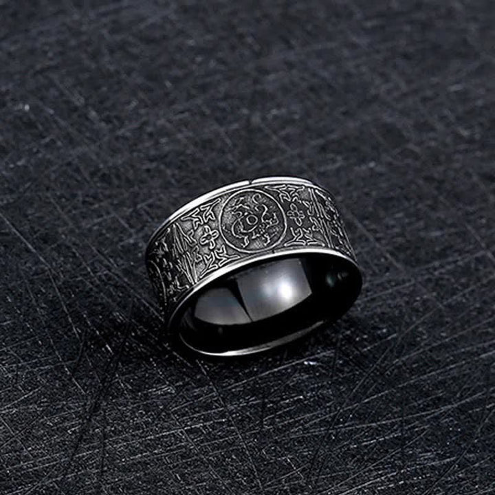 Basalt Ring Drachen Tiger Suzaku Erfolg Glück Fengshui Schutz