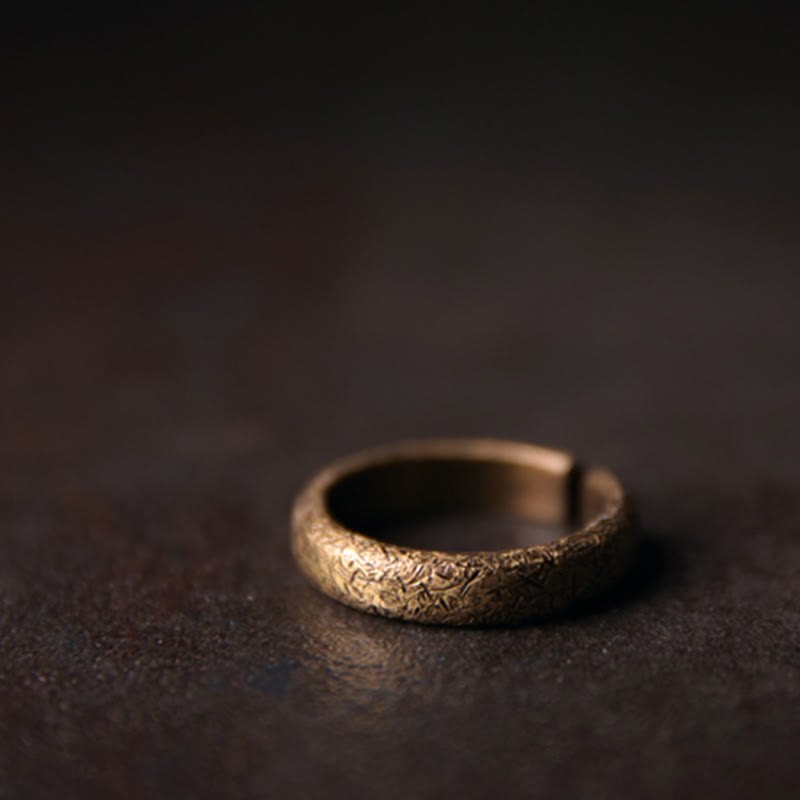 Ring Kupfer Tibetisch Textur Glück Feng Shui Amulett Fingerring