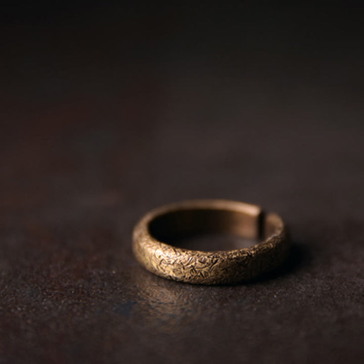 Ring Kupfer Tibetisch Textur Glück Feng Shui Amulett Fingerring