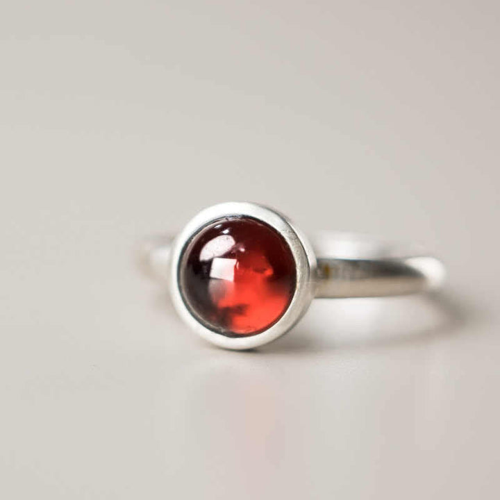 Granat Ring aus 925 Silber für Schutz und Energie Fingerring