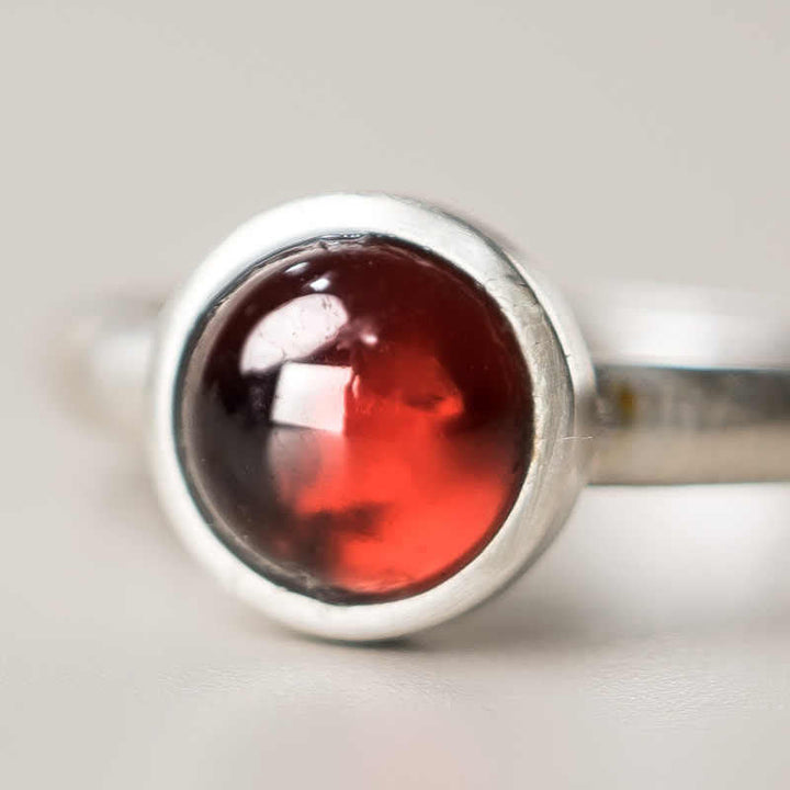 Ring 925 Silber Granat rot Schutz Energie Glück Edelstein