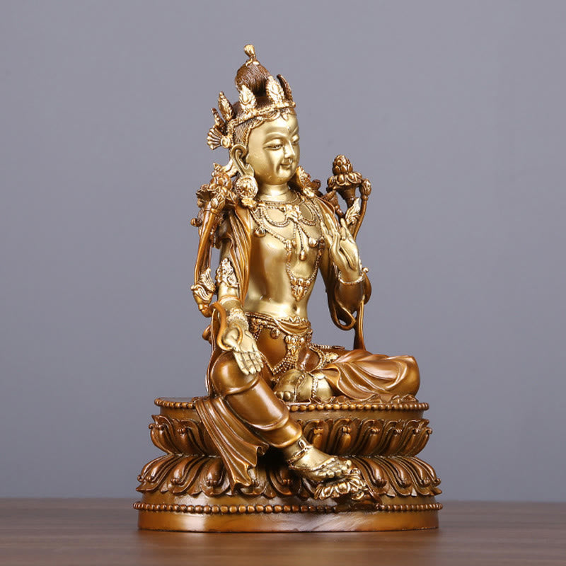 Grüne Tara Schutz Messing Bodhisattva Feng Shui