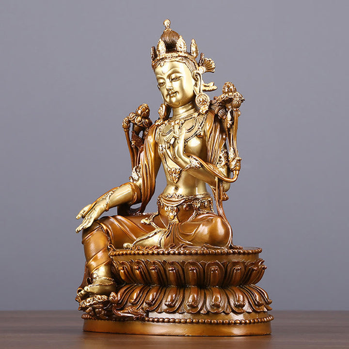 Grüne Tara Schutz Messing Bodhisattva Geschenk