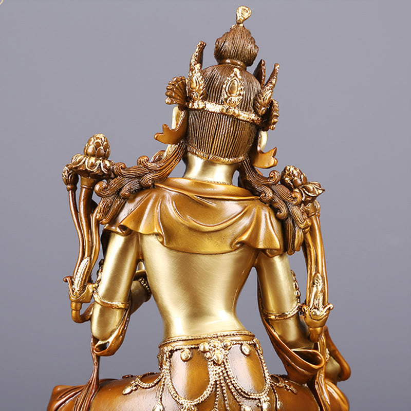 Grüne Tara Schutz Messing Bodhisattva Statue