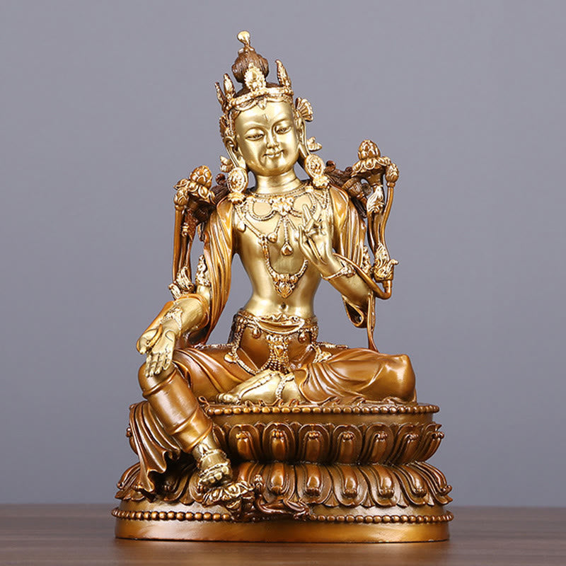 Grüne Tara Schutz Messing Bodhisattva