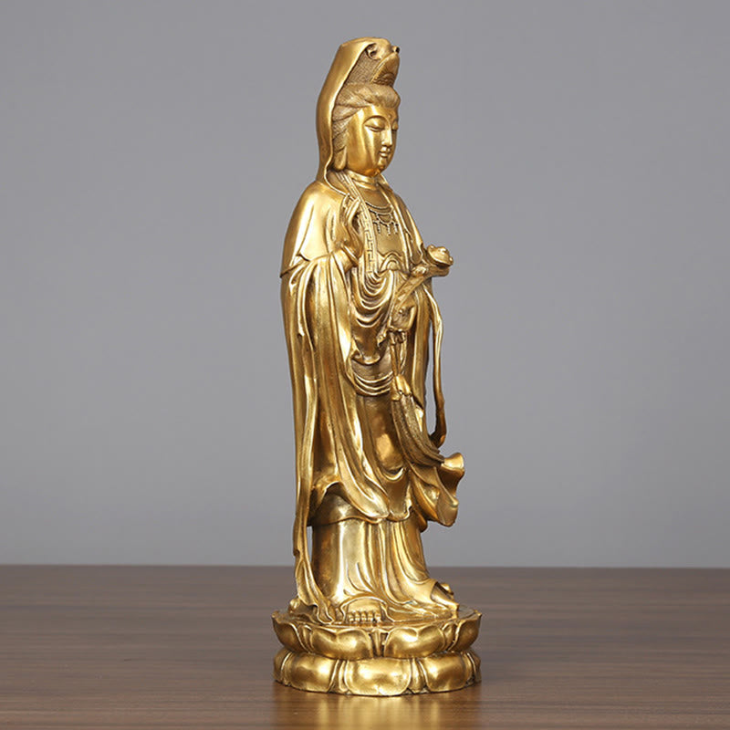 Guanyin Statue Golden Messing Feng Shui