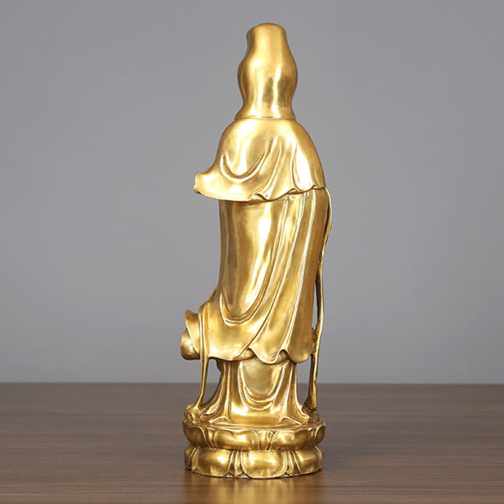 Guanyin Statue Golden Messing Geschenk