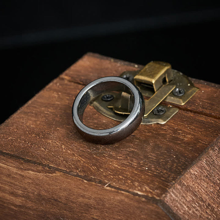 Hämatit Ring mit Pixiu – Stärke Glück Schutz Kraft
