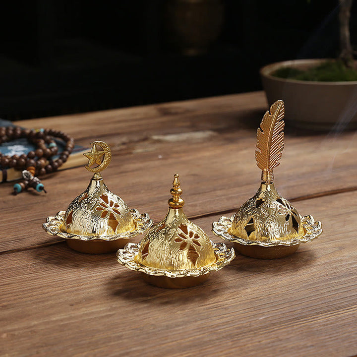 Halter Für Räucherstäbchen Gold Kürbis Stern Feng Shui