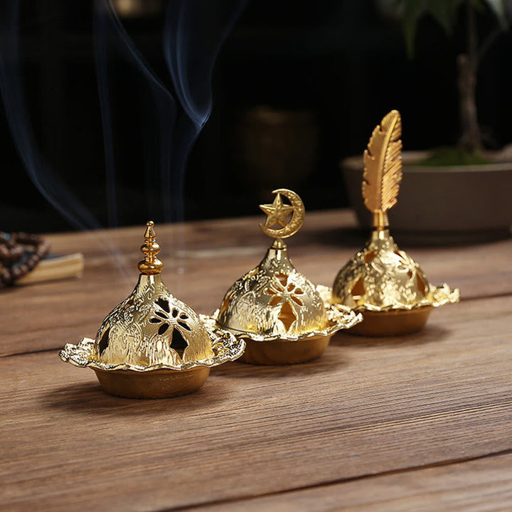 Halter Für Räucherstäbchen Gold Kürbis Stern