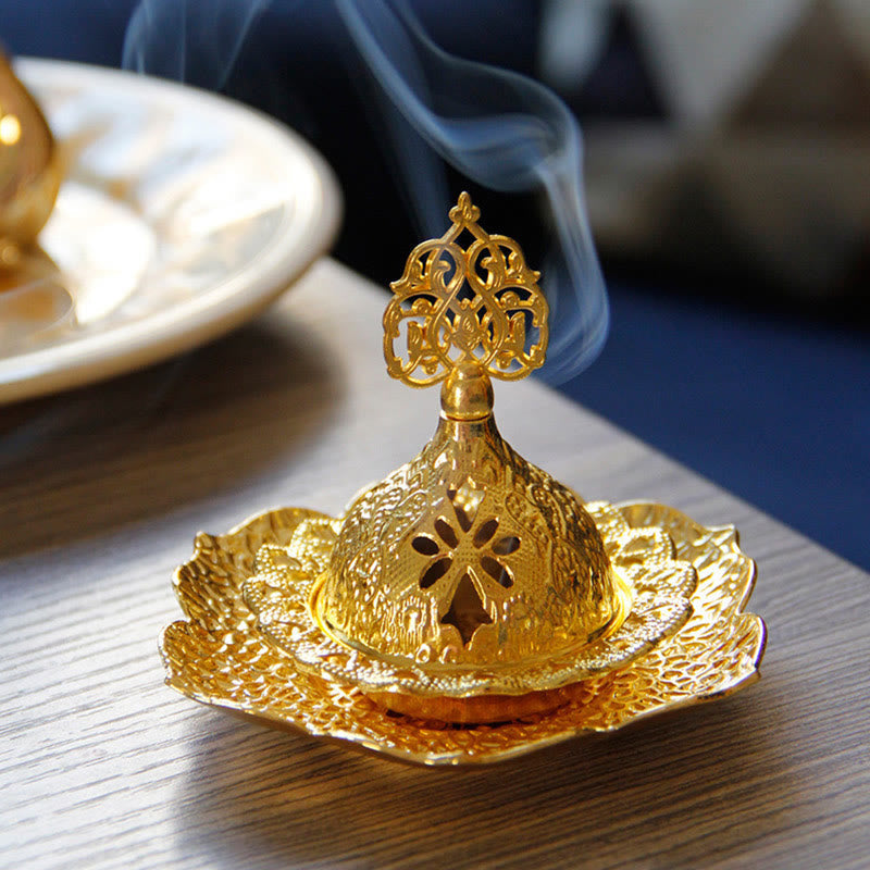 Halter Räucherstäbchen Gold Blatt Legierung