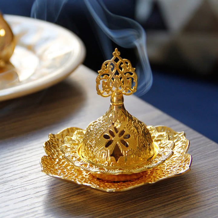 Halter Räucherstäbchen Gold Blatt Legierung