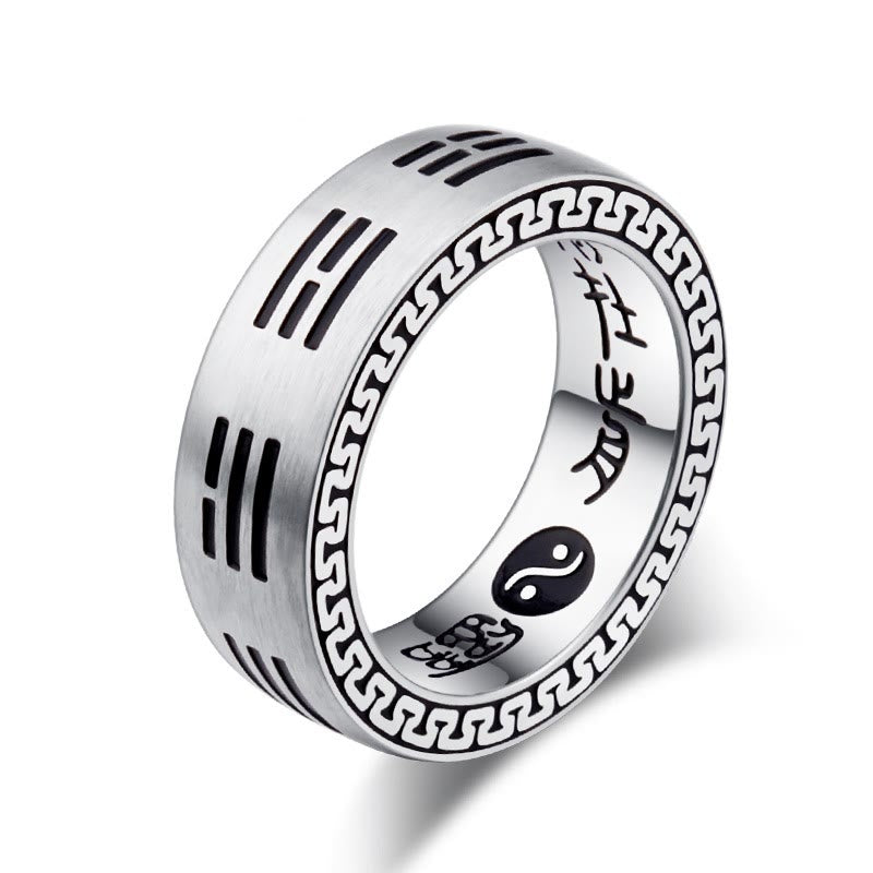 Ring Titanstahl Bagua Yin Yang – Harmonie Feng Shui Schutzring
