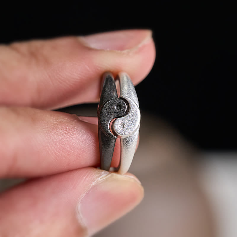Kupfer Ring Yin Yang Harmonie Glück Schutz Fengshui Symbol