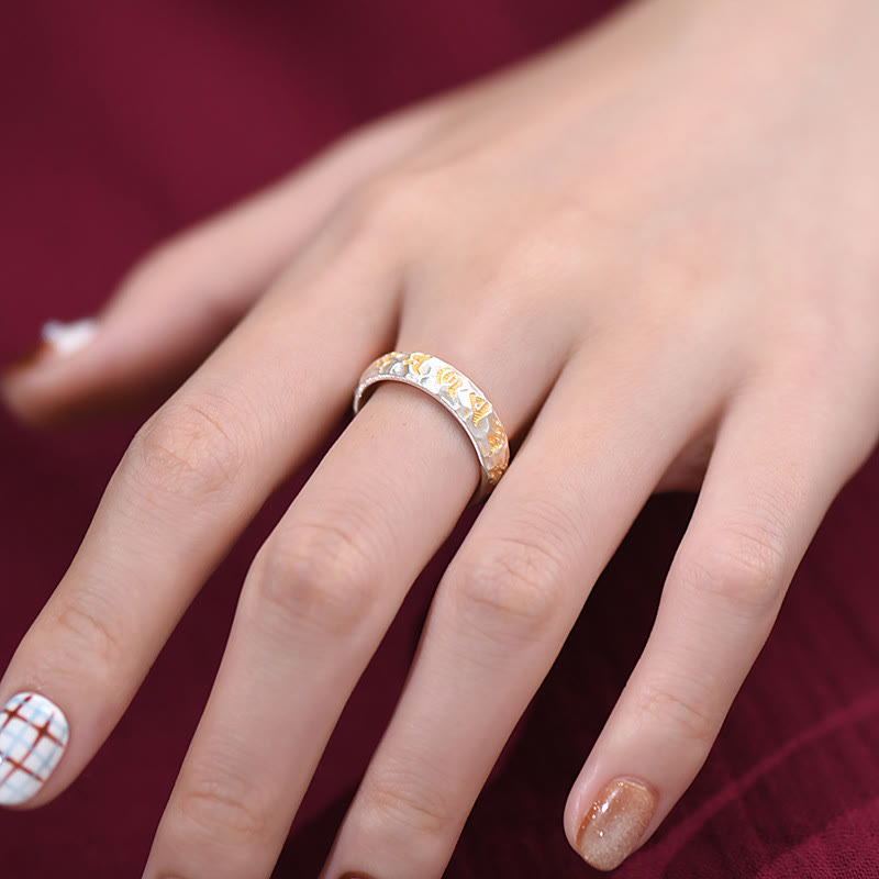 Ring 925 Silber Om Mani Padme Hum Balance Meditationsring