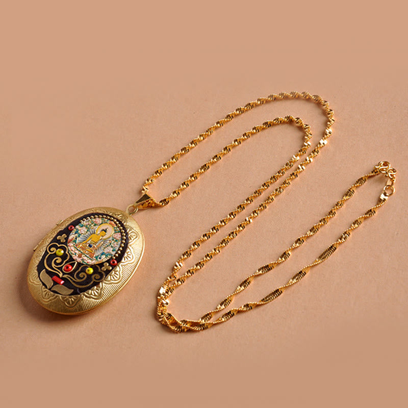 Kette Kupfer Kwan Yin – Wohlstand Anhänger Schmuck elegant