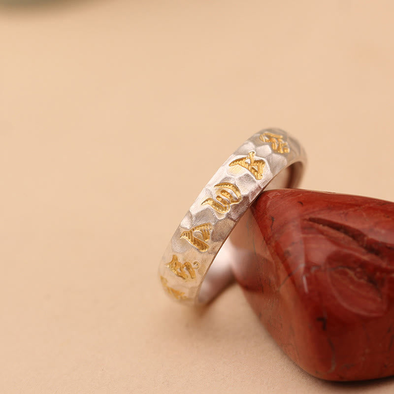 Kupfer Ring Om Mani Padme Hum Wohlstand Glück Schutz Weisheit