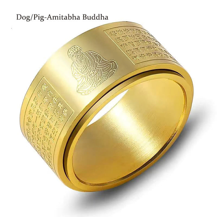 Ring Titanstahl Tierkreis Herzsutra – Ruhe