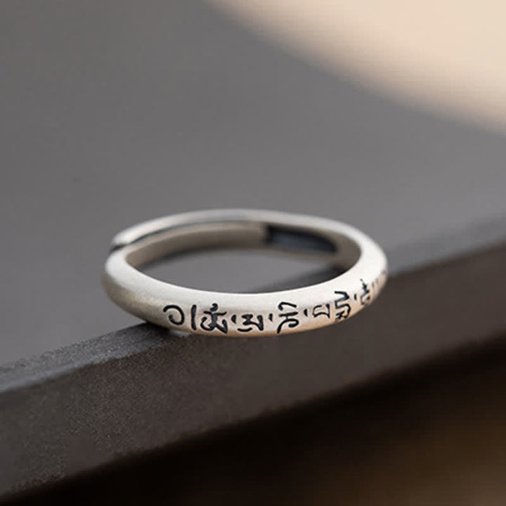 Ring 925 Silber Om Mani Padme Hum Liebe Frieden Schutz Weisheit