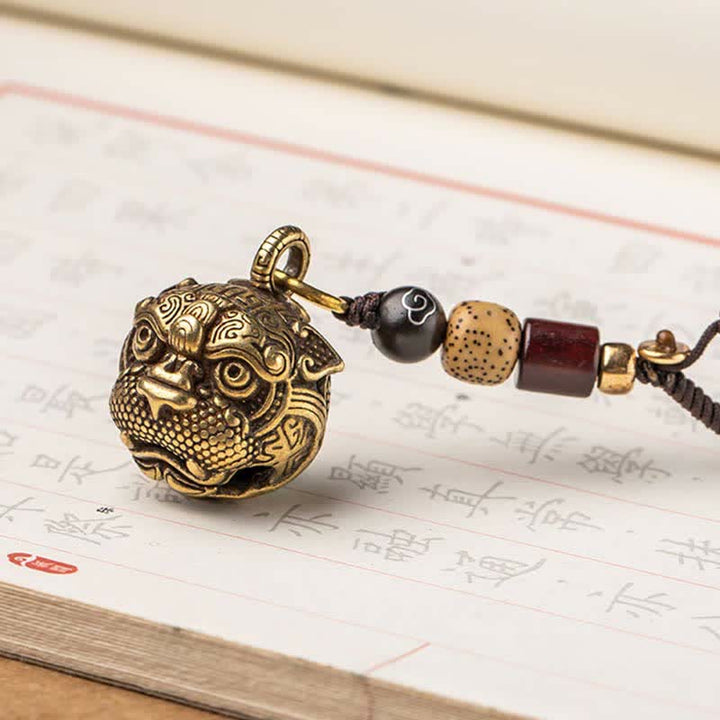 Pixiu Schlüsselanhänger Kupfer Feng Shui Glücksbringer Wohlstand spirituell