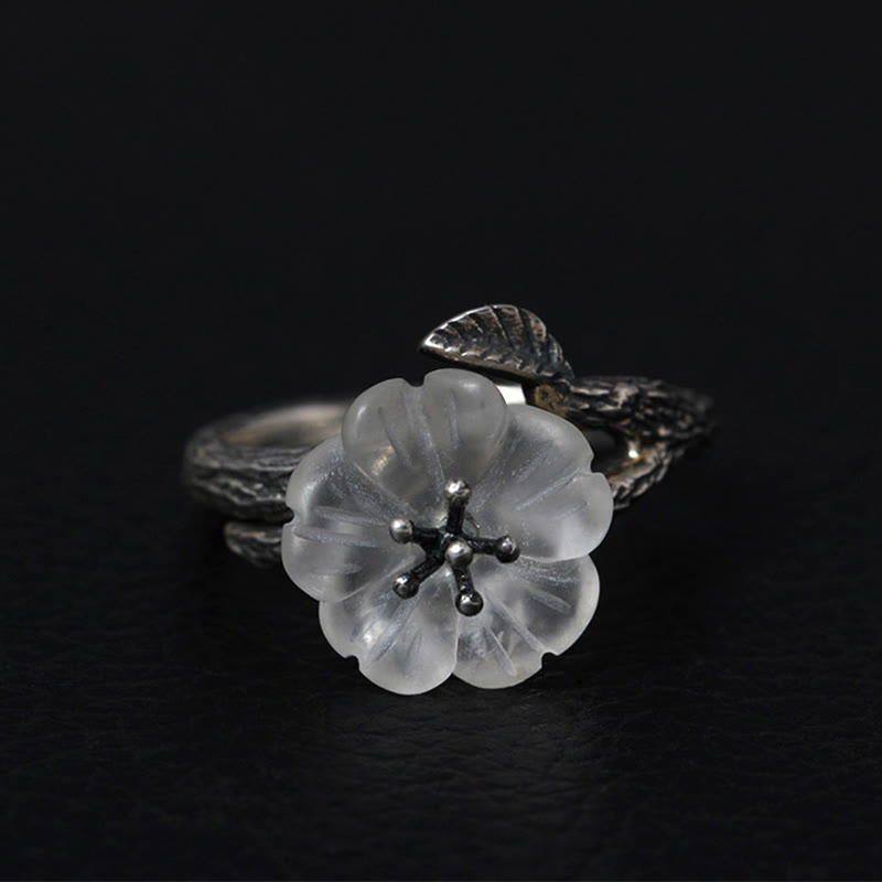 Ring 925 Silber Kristallblüte – Heilung