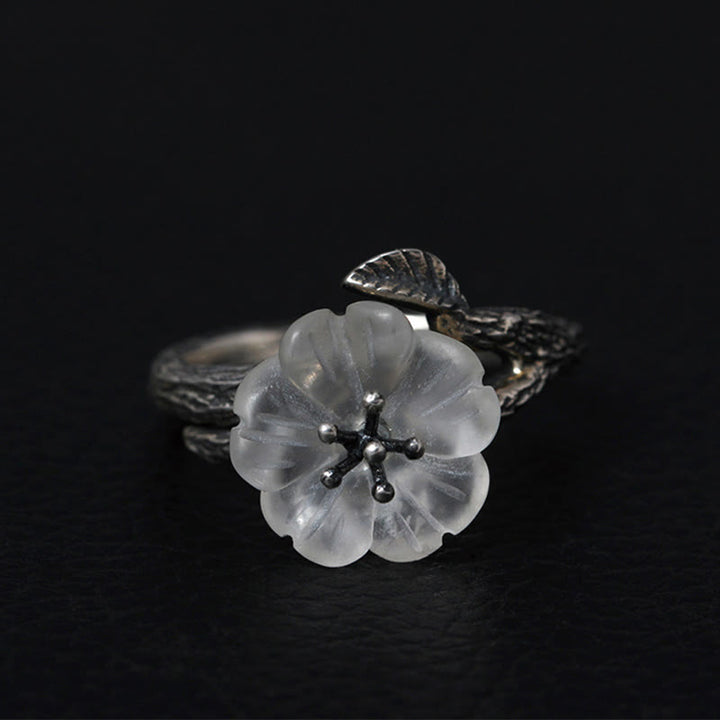 Ring 925 Silber Kristallblüte – Heilung