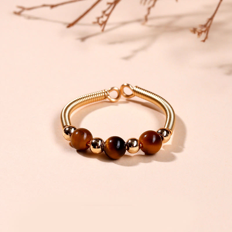 Ring Kupfer Naturstein Perle – Heilung