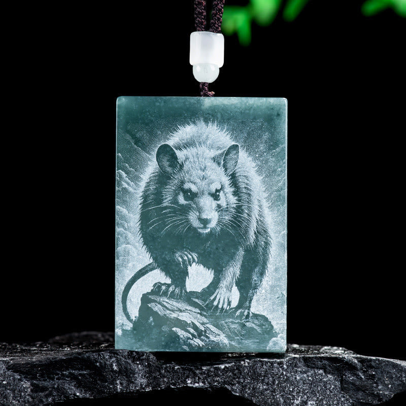Kette Jade Pferd Gravur Chinesischer Zodiak – Fülle