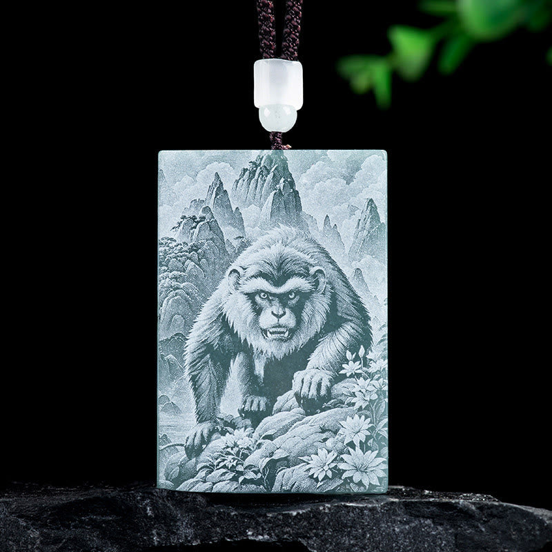 Kette Jade Pferd Gravur Chinesischer Zodiak – Fülle
