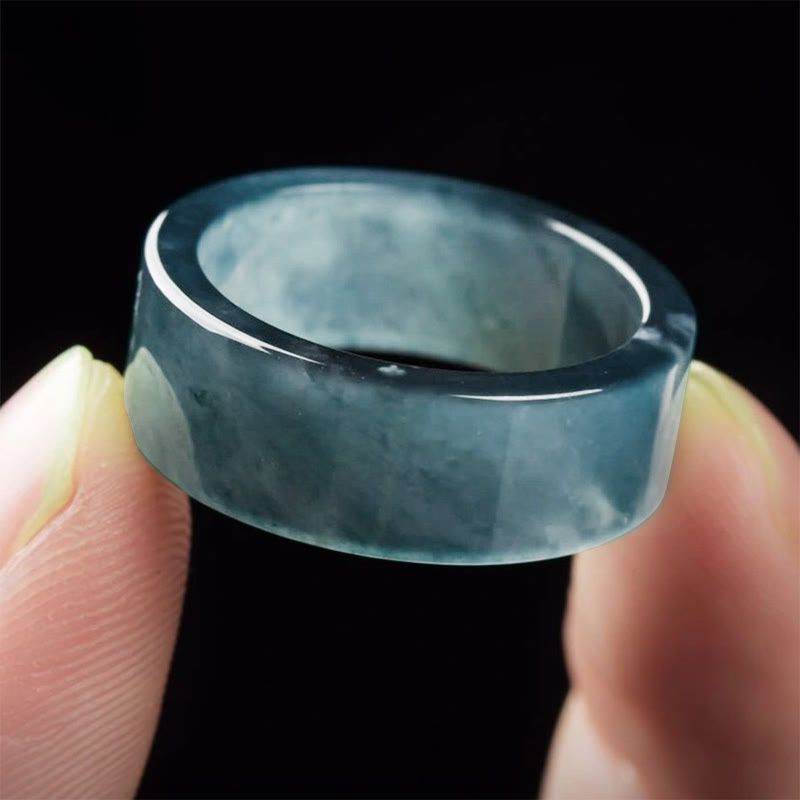 Breiter Jade Ring für Glück Fülle Wohlstand Feng Shui Energie