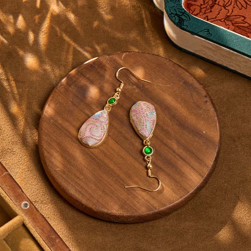 Ohrringe Songbrokat Jade Tropfen Harmonie Boho Schmuck spirituell Ohrhänger