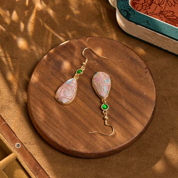 Ohrringe Songbrokat Jade Tropfen Harmonie Boho Schmuck spirituell Ohrhänger