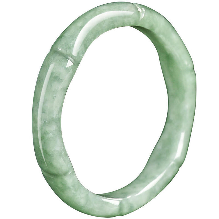 Ring Jade Bambus – Fülle glänzend poliert grüner Armreif