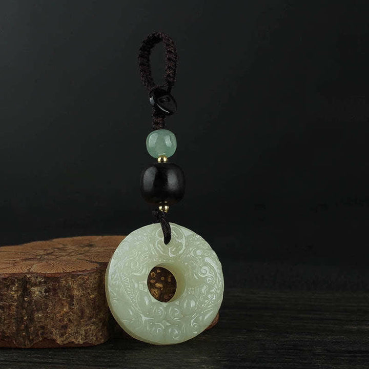 Schlüsselanhänger Pixiu Jade Wohlstand Frieden Feng Shui Glücksbringer spirituell