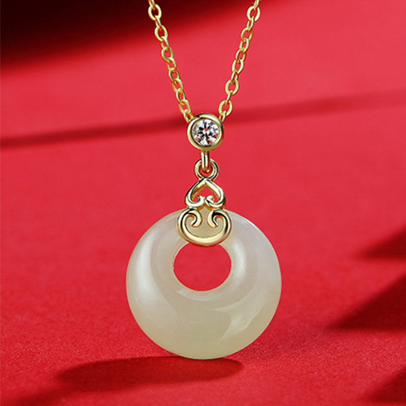 Ohrringe Hetian Jade Kürbis – Glück & Frieden