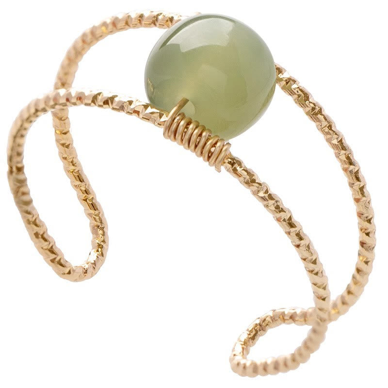 Ring Kupfer Jade Perle Glück Feng Shui Schutz Harmonie
