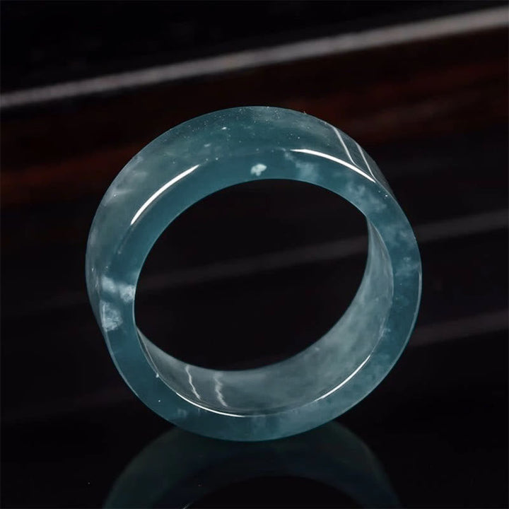 Jade Ring grün glänzend Glück Fülle Wohlstand Fengshui Schmuck