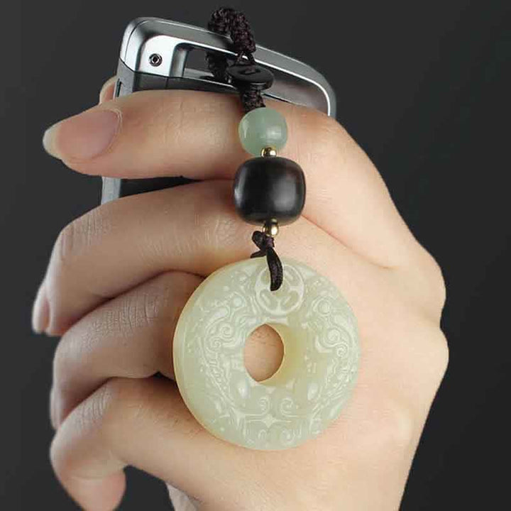 Schlüsselanhänger Pixiu Jade Wohlstand Frieden Feng Shui Glücksbringer spirituell