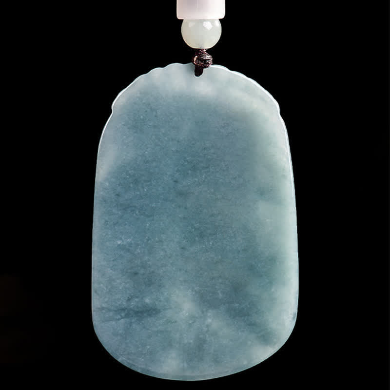 Grüne Jade Kette Doppel Anhänger Naturstein Wohlstand elegant