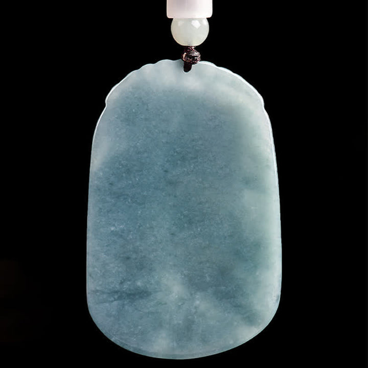 Grüne Jade Kette Doppel Anhänger Naturstein Wohlstand elegant