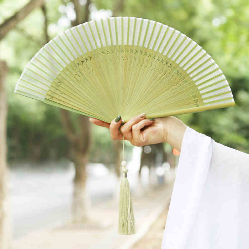 Japan Fächer Libelle Quaste Maulbeerseide Geschenk
