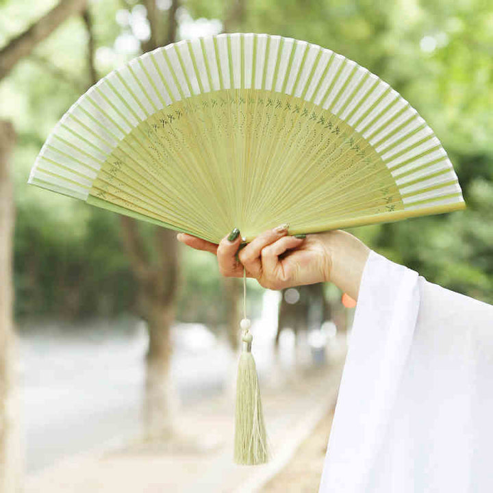 Japan Fächer Libelle Quaste Maulbeerseide Geschenk