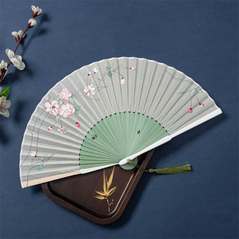 Japanisch Fächer Lotus Begonie Jasmin Bambus