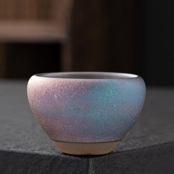 Japanische Teetasse Lila Jianzhan Porzellan Gaiwan