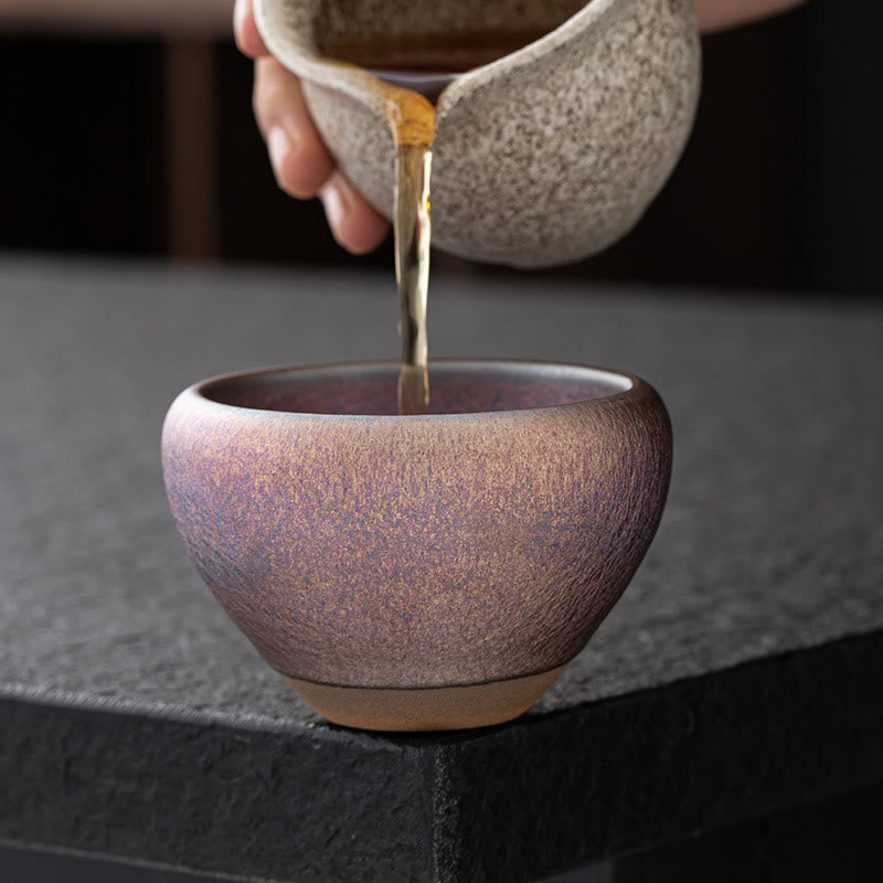 Japanische Teetasse Lila Jianzhan Porzellan Geschenk