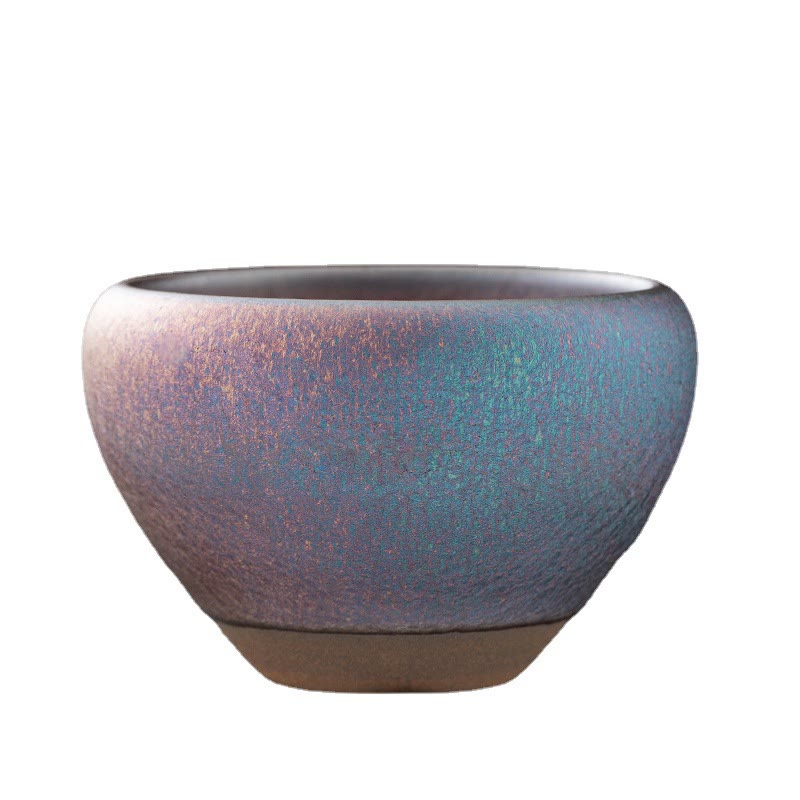 Japanische Teetasse Lila Jianzhan Porzellan Matcha