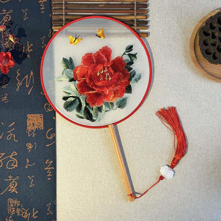 Japanischer Fächer Pfingstrose Schmetterling Geschenk