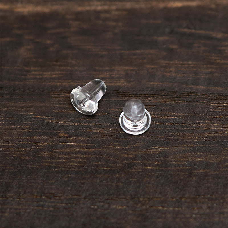 Ohrringe Grüner Jaspis Tropfen Silikon Verschluss transparent Schmuck Zubehör